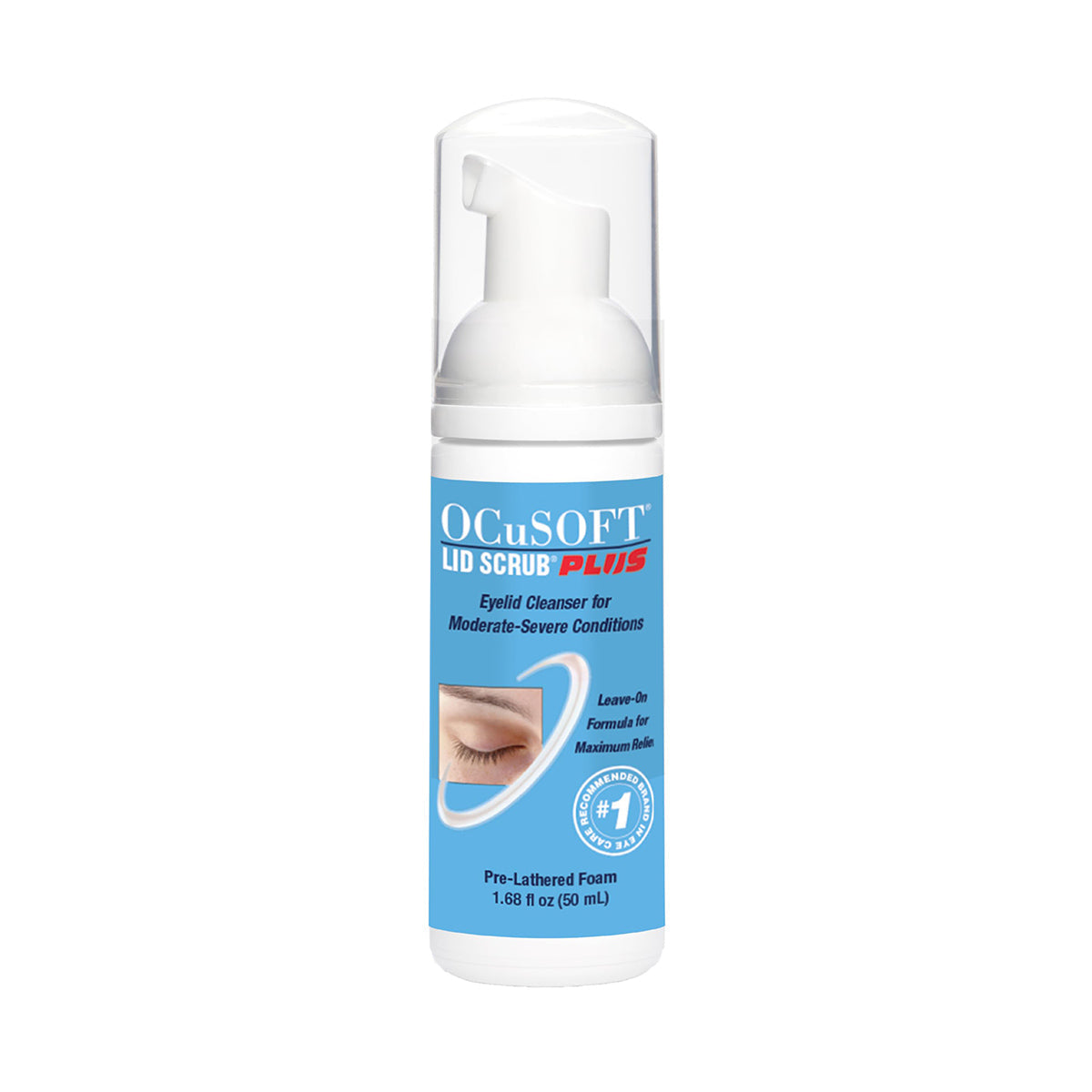 OCuSOFT Lid Scrub PLUS Extra Strength Foaming Eyelid Cleanser for Daily Lid Hygiene (50 mL)