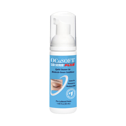 OCuSOFT Lid Scrub PLUS Extra Strength Foaming Eyelid Cleanser for Daily Lid Hygiene (50 mL)