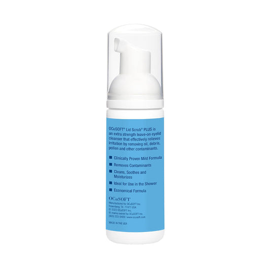 OCuSOFT Lid Scrub PLUS Extra Strength Foaming Eyelid Cleanser for Daily Lid Hygiene (50 mL)