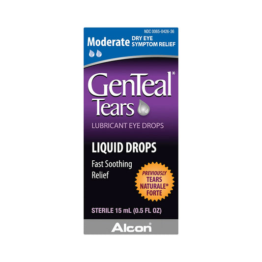 GenTeal Liquid Lubricating Eye Drops – Long-Lasting Dry Eye Relief, 15 mL