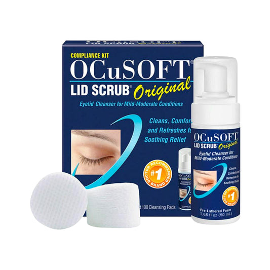 OCuSOFT® Lid Scrub Original Compliance Kit (Foam Cleanser + Wipes) – Daily Eyelid Care