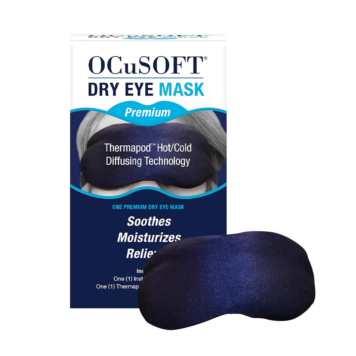 Ocusoft Premium Eye Mask for Dry Eye Relief – Reusable Moist Heat Therapy (Single)