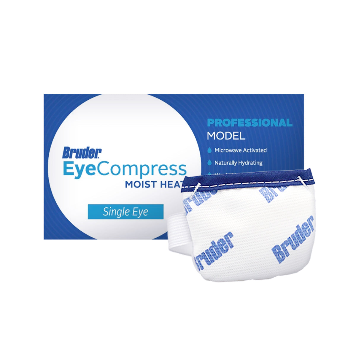 Bruder Moist Heat Eye Compress for Single Eye – Microwave Activated Warm Therapy for Dry Eye Relief
