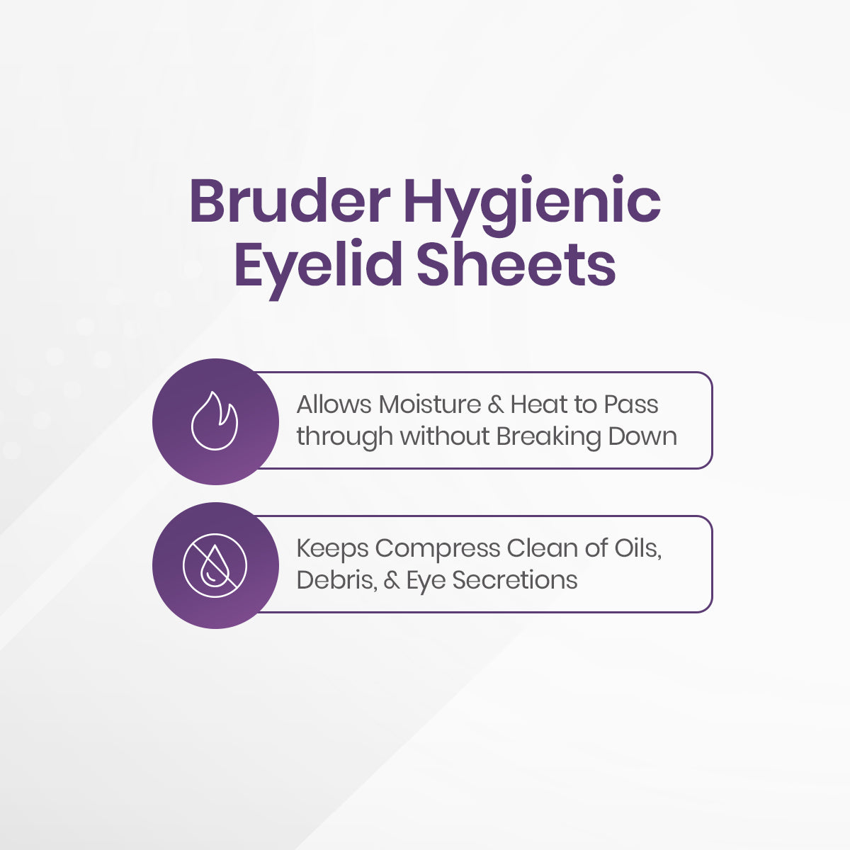 Bruder Hygienic Eyelid Sheets – Disposable Moist Heat Mask Liners (35-Count Box)