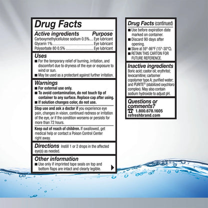 Refresh OPTIVE® ADVANCED Lubricant Eye Drops – Preservative-Free, 10 ml