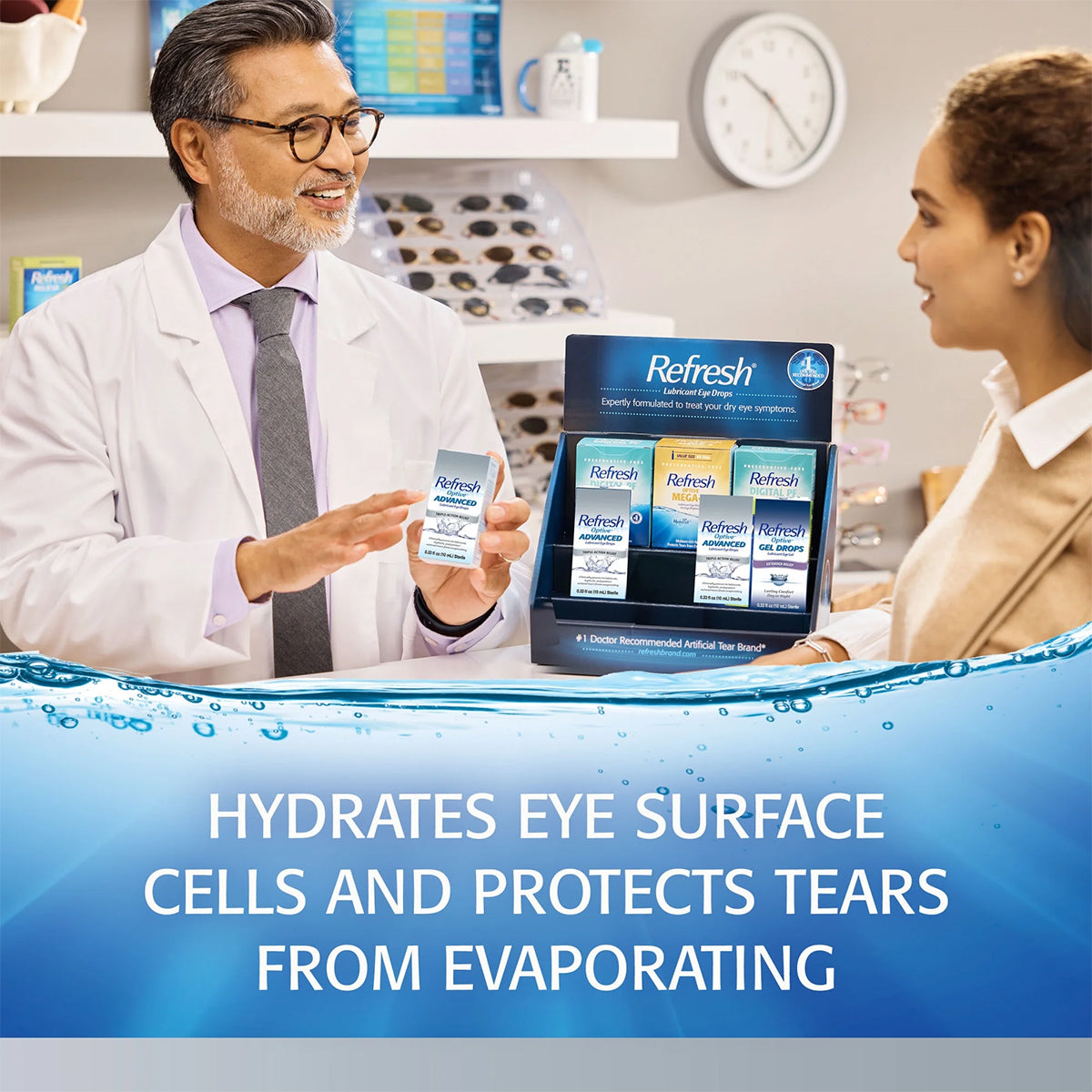 Refresh OPTIVE® ADVANCED Lubricant Eye Drops – Preservative-Free, 10 ml