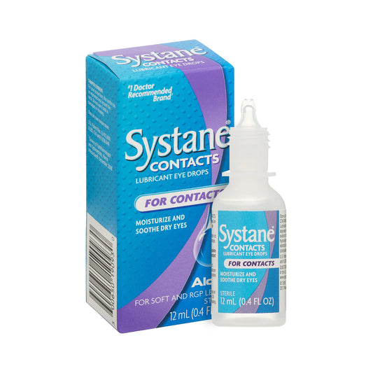 Systane® CONTACTS Lubricant Eye Drops for Contact Lenses – Hydrating Comfort for Soft & RGP Lenses (12mL)