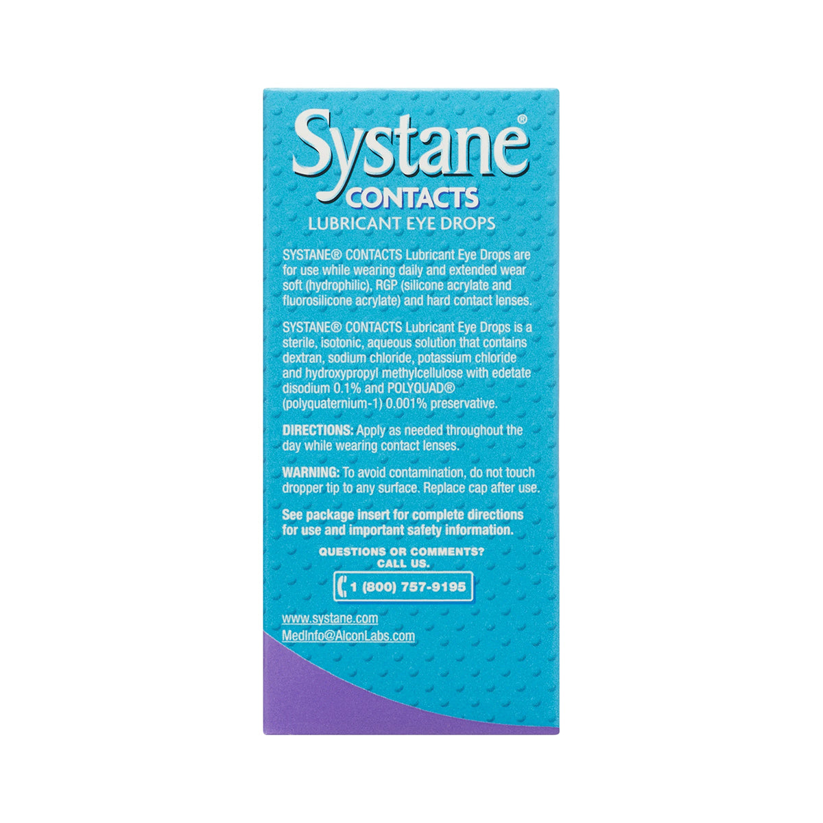 Systane® CONTACTS Lubricant Eye Drops for Contact Lenses – Hydrating Comfort for Soft & RGP Lenses (12mL)