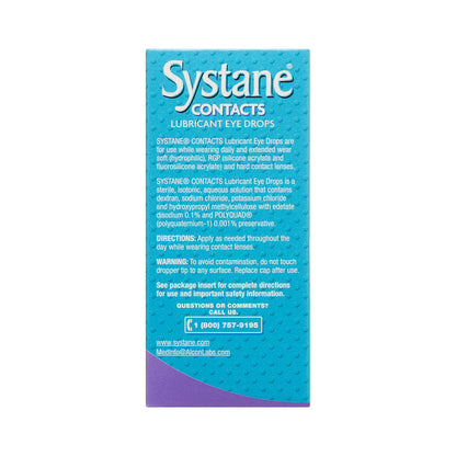 Systane® CONTACTS Lubricant Eye Drops for Contact Lenses – Hydrating Comfort for Soft & RGP Lenses (12mL)