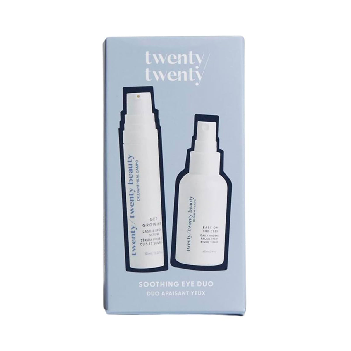 Twenty Twenty Soothing Eye Duo – Get Growing Lash Serum & Eye-Friendly Facial Cleanser