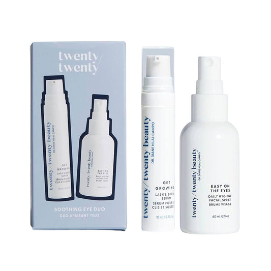 Twenty Twenty Soothing Eye Duo – Get Growing Lash Serum & Eye-Friendly Facial Cleanser