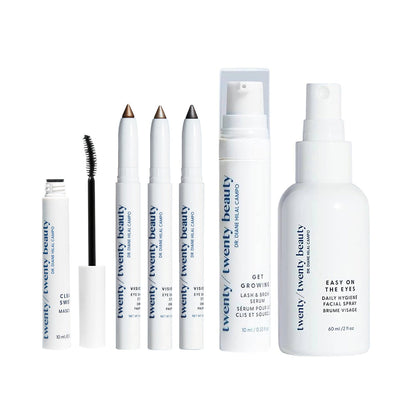 Twenty Twenty Beauty Starter Set – Facial Spray, Eyeshadow Sticks, Lash & Brow Serum & Mascara