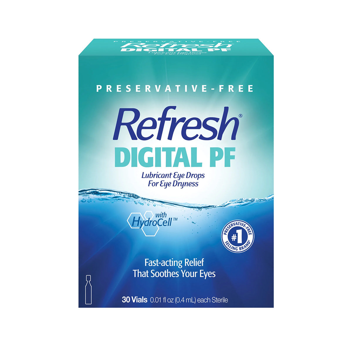 REFRESH® DIGITAL Preservative-Free Lubricant Eye Drops – 30 Single-Use Vials (0.4 ml Each) for Screen-Related Dry Eye Relief