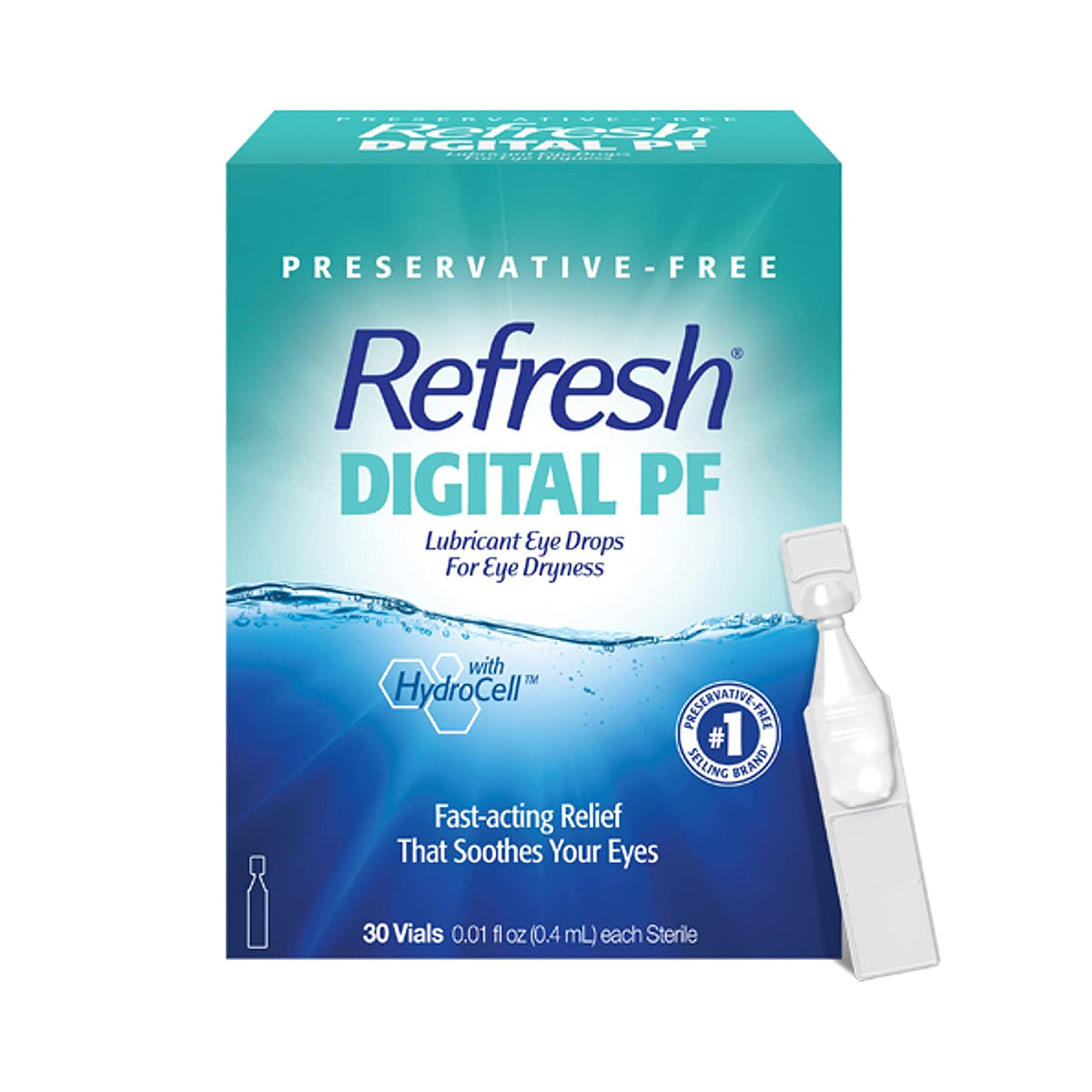 REFRESH® DIGITAL Preservative-Free Lubricant Eye Drops – 30 Single-Use Vials (0.4 ml Each) for Screen-Related Dry Eye Relief
