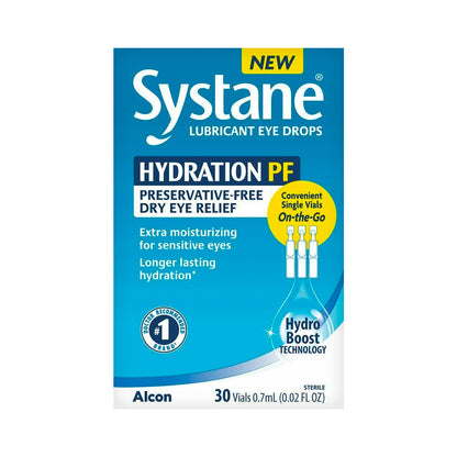 Systane Hydration Preservative-Free Lubricant Eye Drops – 30 Single-Use Vials (30 Count)