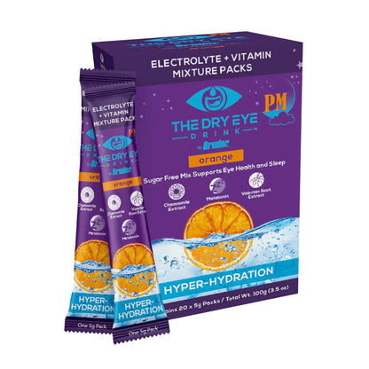 Dry Eye Drink™ PM – Nighttime Eye Hydration & Sleep Support (Orange, 20 Packets)