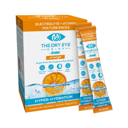 Dry Eye Drink™ Daytime – Doctor-Formulated Hydration for Dry Eye Support (Orange, 20 Packets)