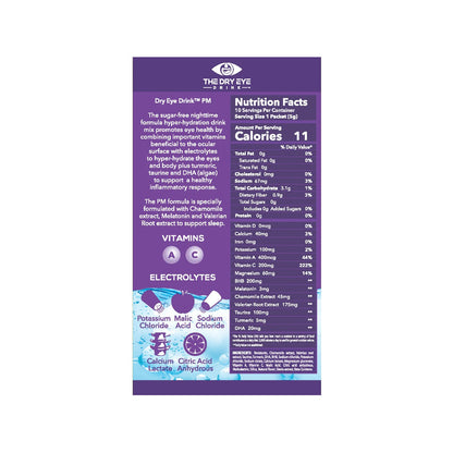 Dry Eye Drink Daytime – Doctor-Formulated Electrolyte Hydration for Dry Eye Support (Mixed Berry, 20 Packets)