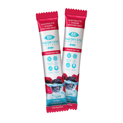 Dry Eye Drink Daytime – Doctor-Formulated Electrolyte Hydration for Dry Eye Support (Mixed Berry, 20 Packets)