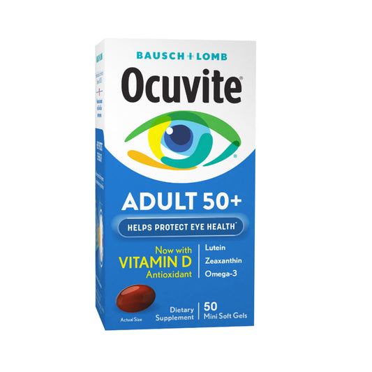 Ocuvite Eye Health Vitamin & Mineral Supplement with Lutein, Zeaxanthin, Omega-3, Zinc, Vitamins C & E – Daily Vision Support, 90 Softgels