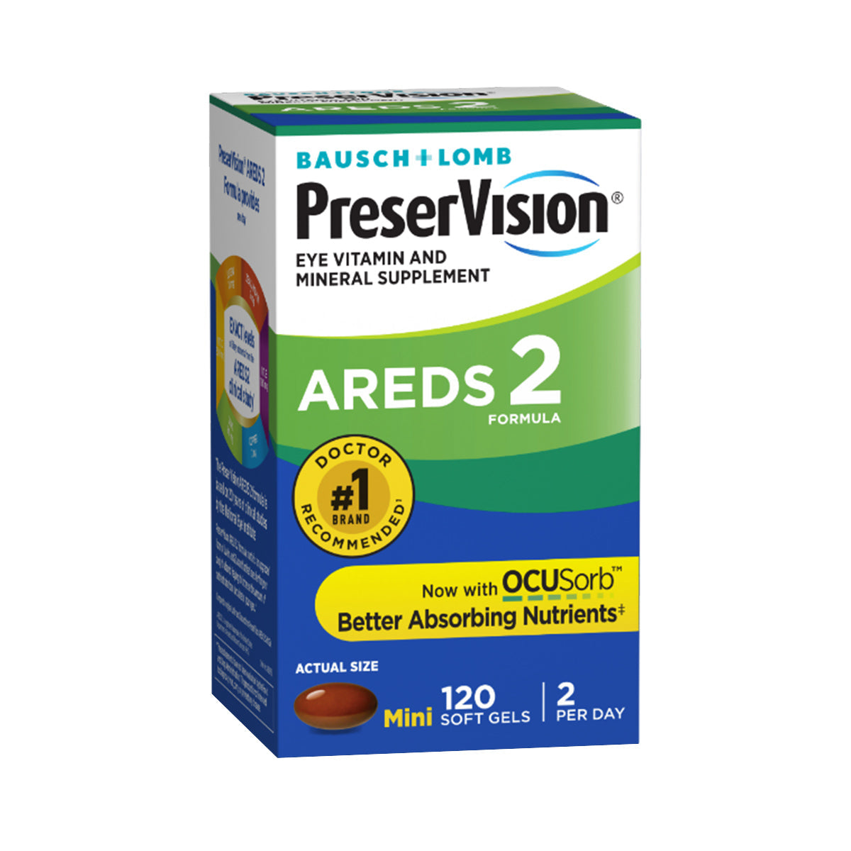 PreserVision AREDS 2 Eye Health Formula – Antioxidant Vitamins & Minerals for Macular Support, 120 Softgels