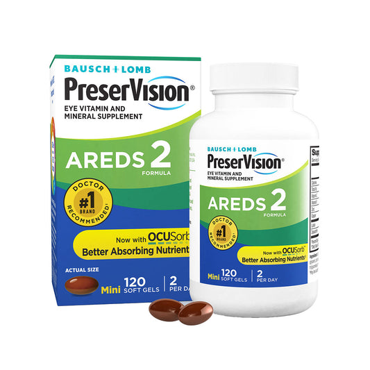 PreserVision AREDS 2 Eye Health Formula – Antioxidant Vitamins & Minerals for Macular Support, 120 Softgels