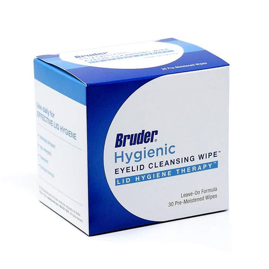 Bruder Hygienic Eyelid Cleansing Wipes – 30 Gentle Pre-Moistened Wipes