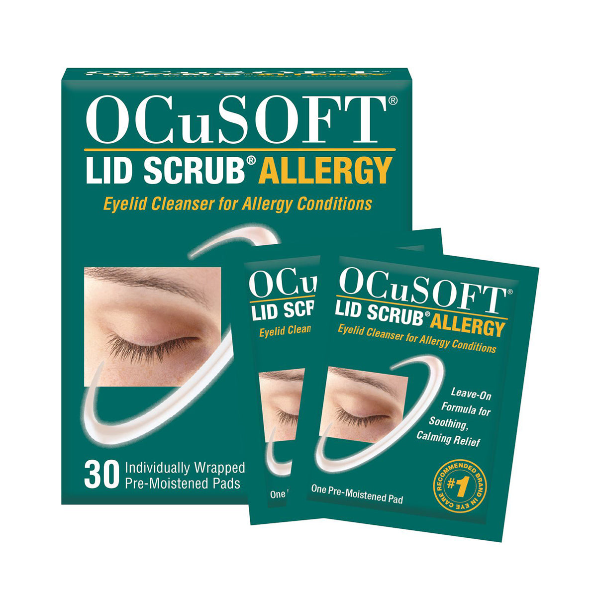 Ocusoft Lid Scrub® Allergy Relief Eyelid Cleanser – Soothing Pre-Moistened Wipes (30 Count)