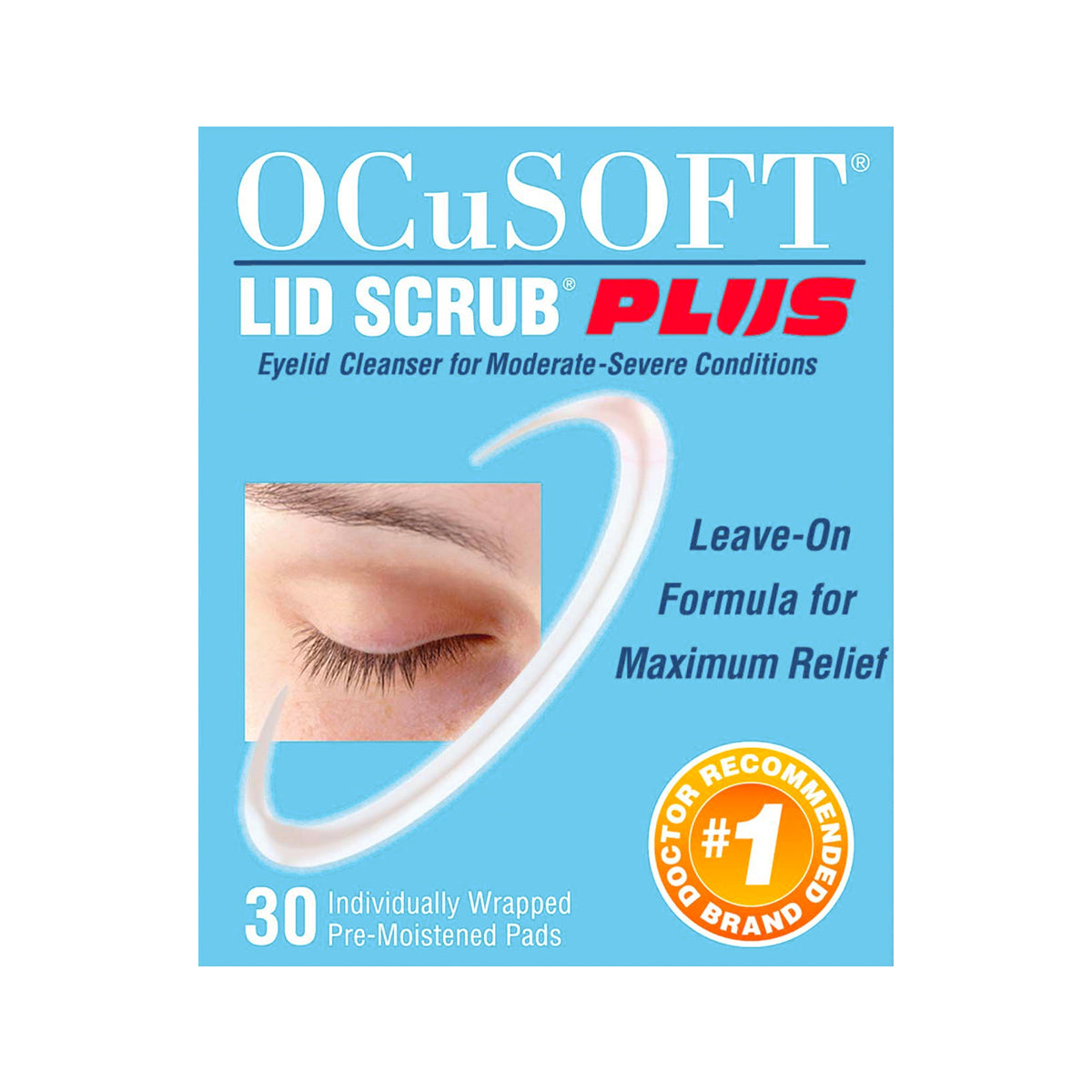 OCuSOFT® Lid Scrub Plus Pre-Moistened Eyelid Cleansing Pads – Deep Cleanse for Sensitive Eyes (30 Count)