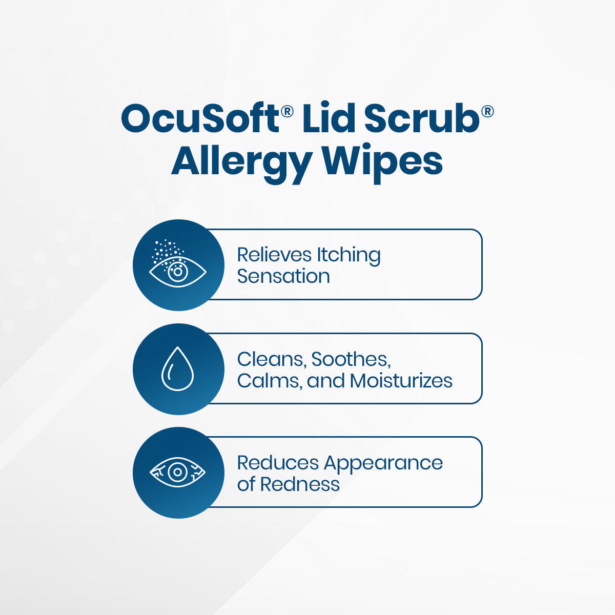 Ocusoft Lid Scrub® Allergy Relief Eyelid Cleanser – Soothing Pre-Moistened Wipes (30 Count)