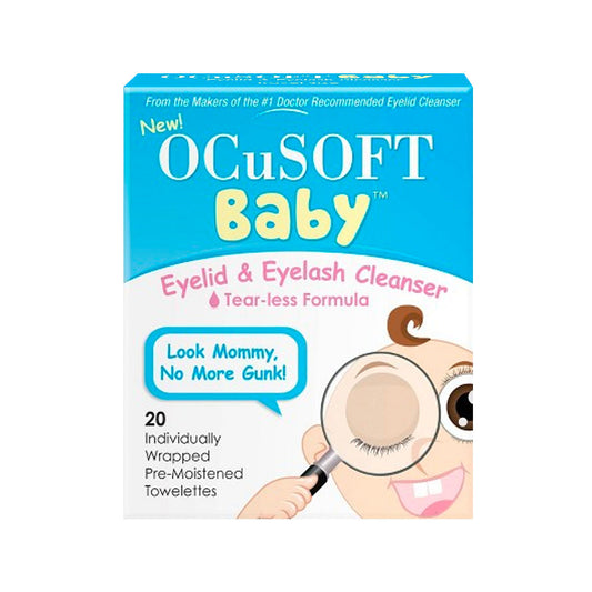 OCuSOFT® Baby Eyelid & Eyelash Cleansing Wipes – Tear-Free, Hypoallergenic (20 Count)