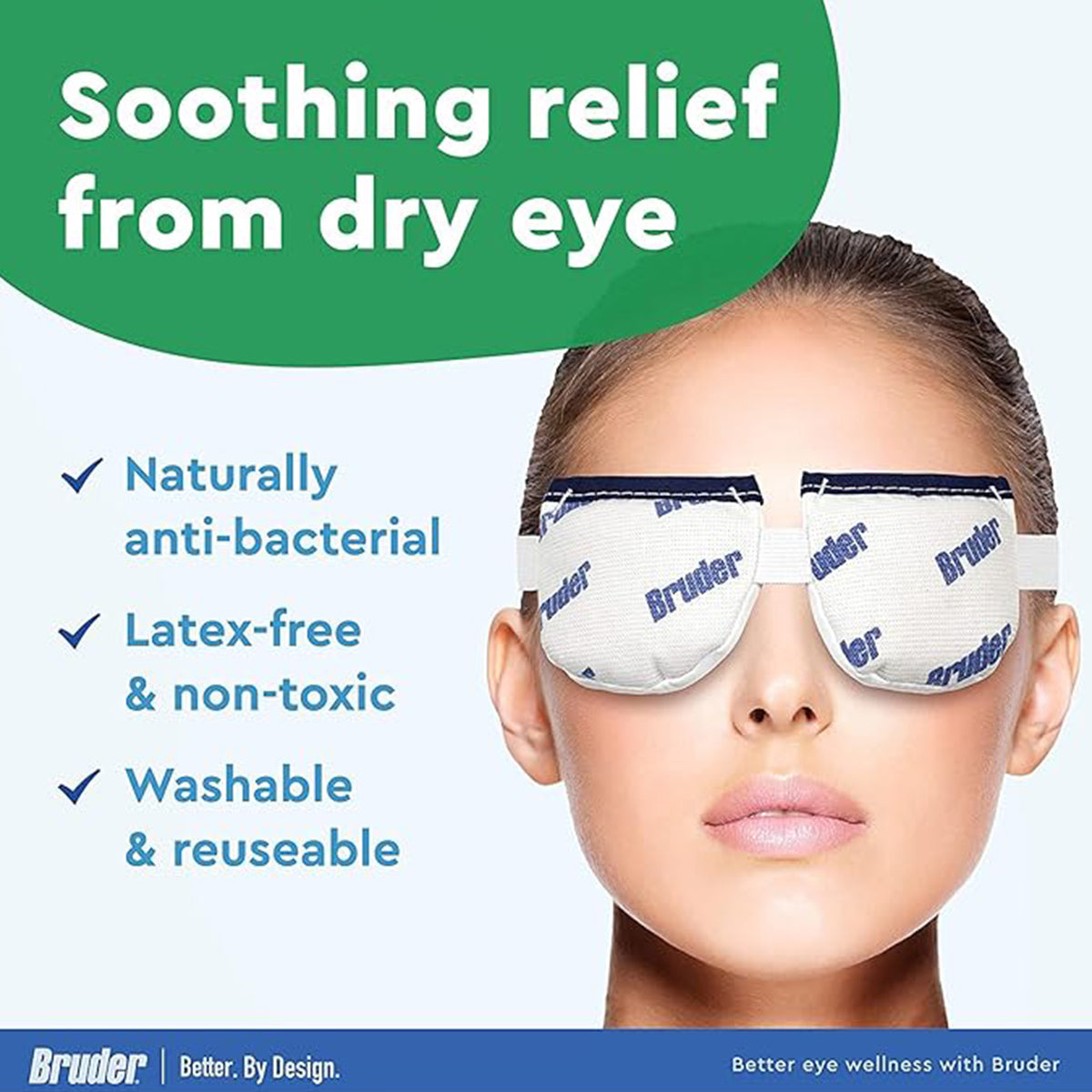 Bruder Moist Heat Dry Eye Therapy Compress – Microwavable Relief Mask