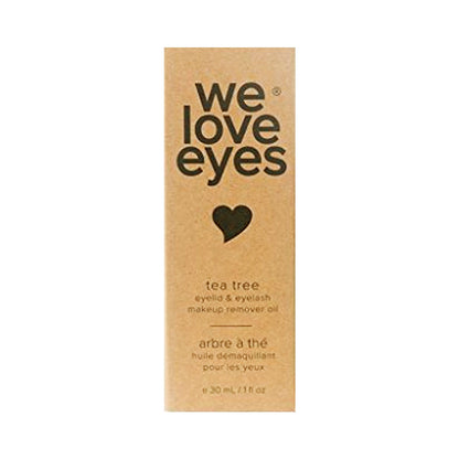 We Love Eyes 100% Natural Tea Tree Makeup Remover Oil – Gentle Waterproof Makeup & Eyeliner Remover, 30mL