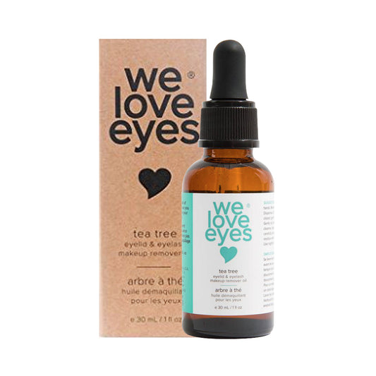 We Love Eyes 100% Natural Tea Tree Makeup Remover Oil – Gentle Waterproof Makeup & Eyeliner Remover, 30mL