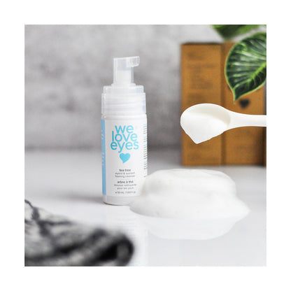 We Love Eyes® Tea Tree Foaming Eyelid Cleanser – Gentle Daily Eyelid & Lash Hygiene