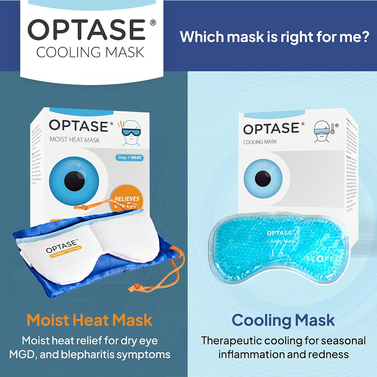OPTASE® Reusable Cooling Eye Mask – Relief for Allergies, Puffiness & Tired Eyes
